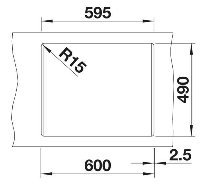 Evier 1 bassin Blanco 527311 detail 2