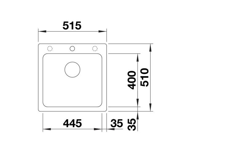 Evier 1 bassin Blanco 527310 detail 1