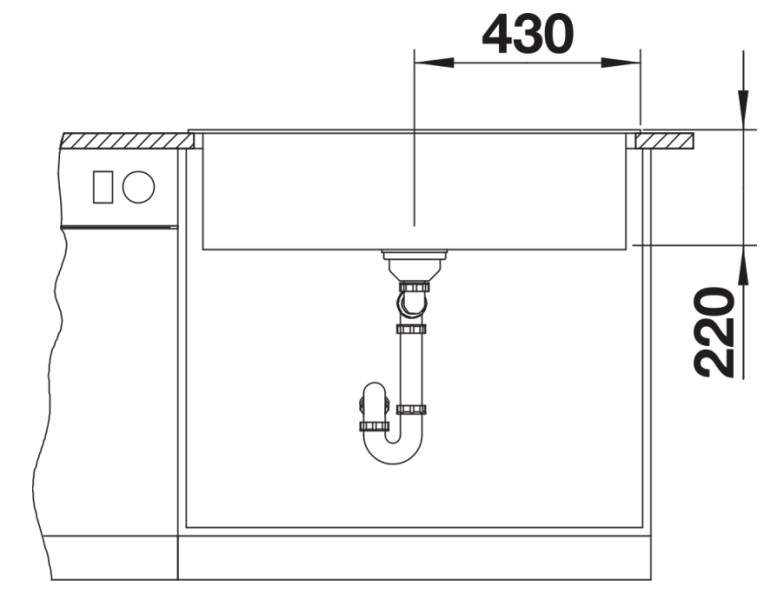 Evier 1 bassin Blanco 527316 detail 3