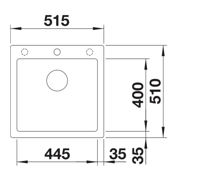 Evier 1 bassin Blanco 527318 detail 1