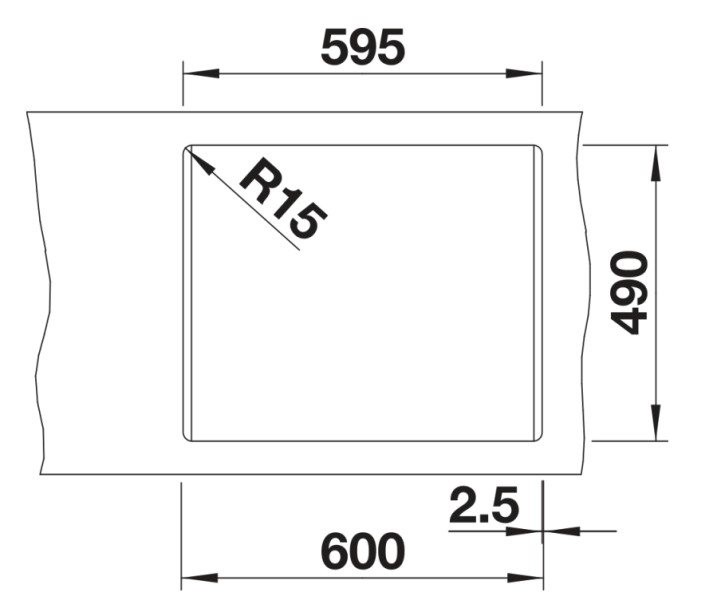 Anderhalve spoelbak Blanco 527322 detail 2