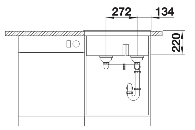 Evier 1 1/2 bassin Blanco 527322 detail 3