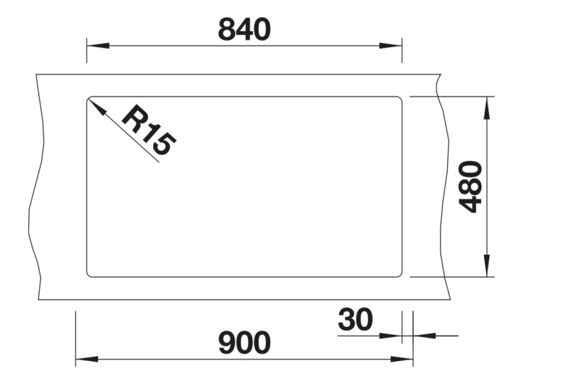 Evier 1 1/2 bassin Blanco 527325 detail 2