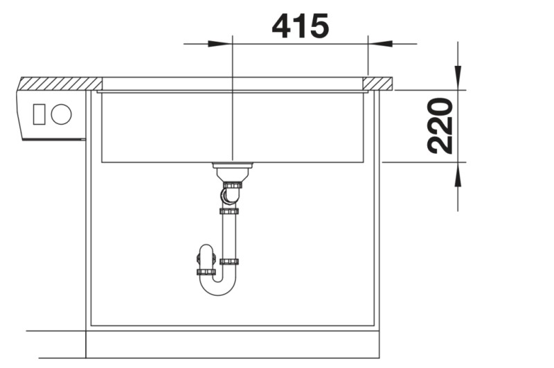 Enkele spoelbak Blanco 527357/** detail 3