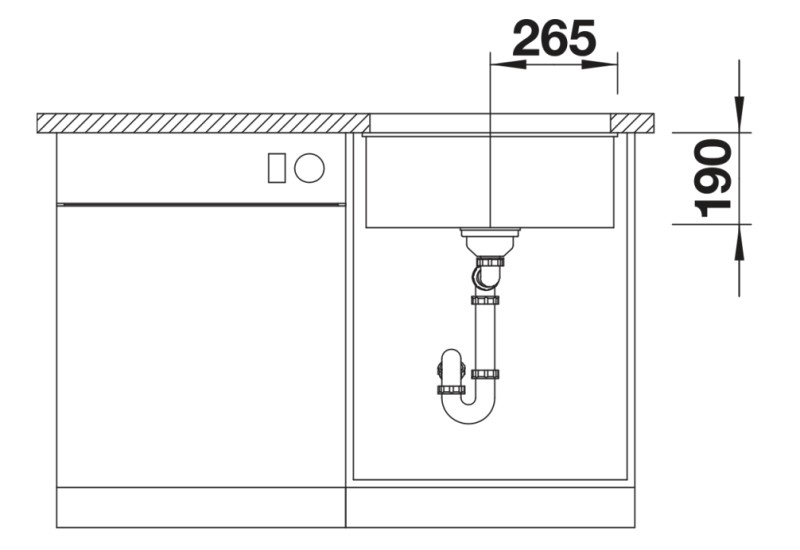 Evier 1 bassin Blanco 527353/** detail 3