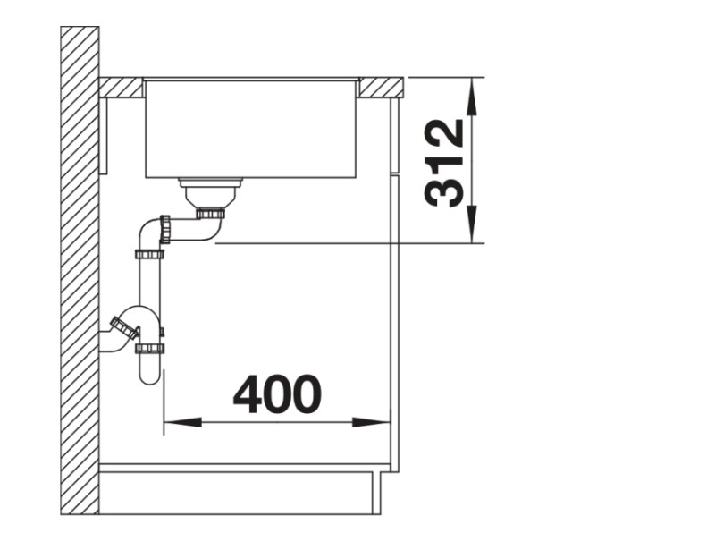 Evier 1 bassin Blanco 527352/** detail 3