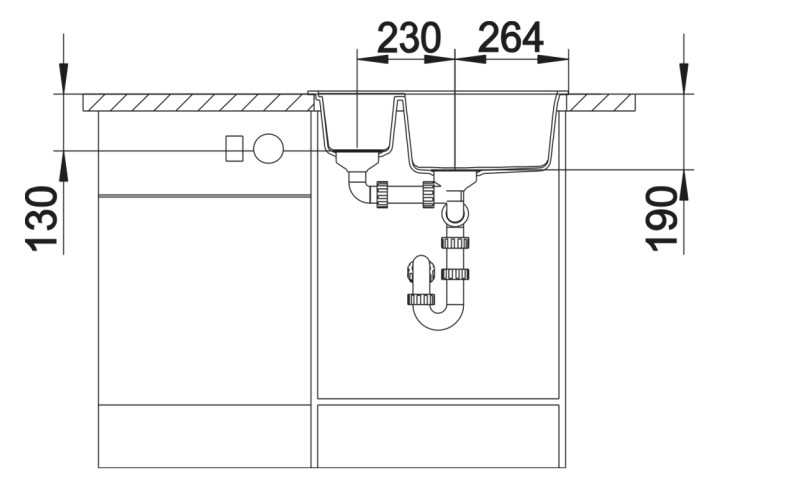 Evier 1 1/2 bassin Blanco 527296 detail 2
