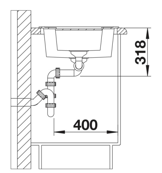 Evier 1 1/2 bassin Blanco 527296 detail 3