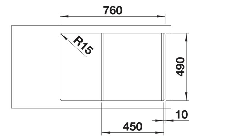 Evier 1 bassin Blanco 527218 detail 2