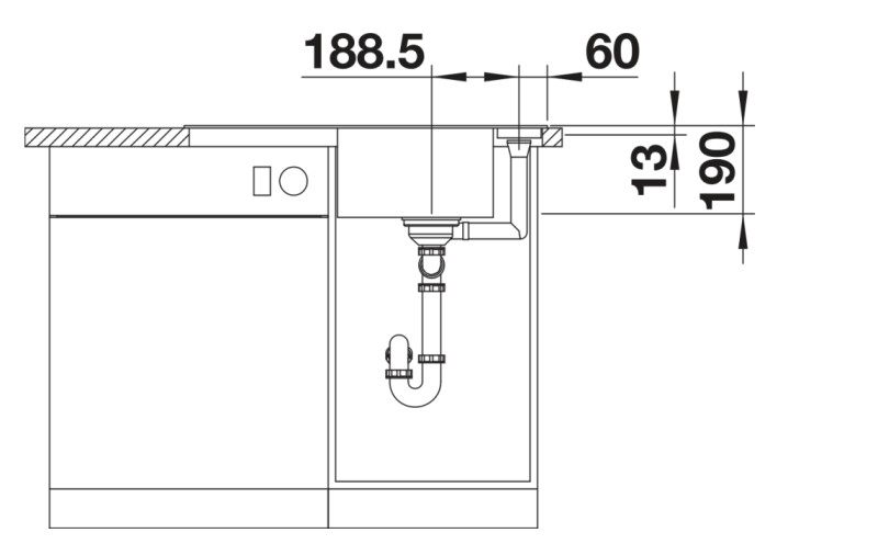 Evier 1 bassin Blanco 527218 detail 3