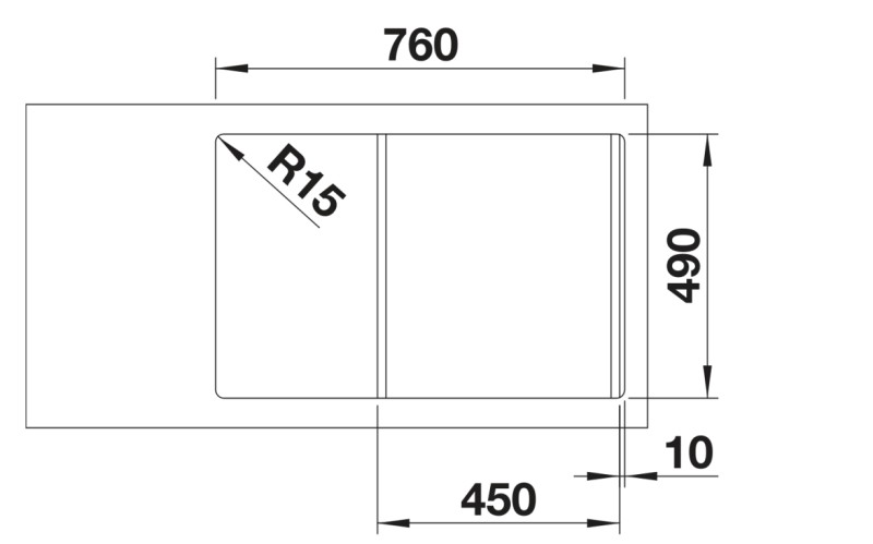 Evier 1 bassin Blanco 527219 detail 2