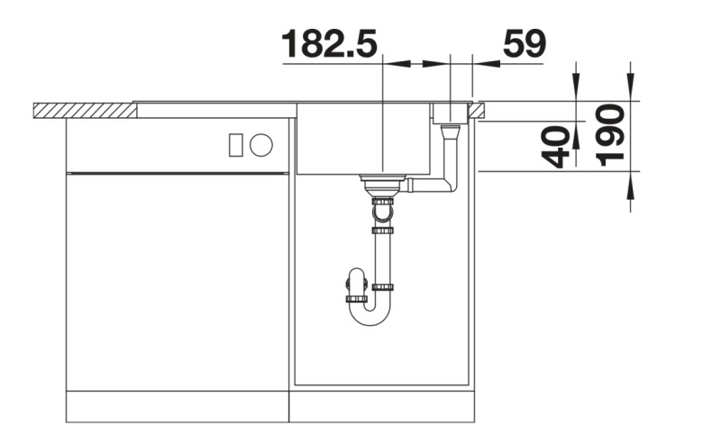Evier 1 bassin Blanco 527222 detail 3