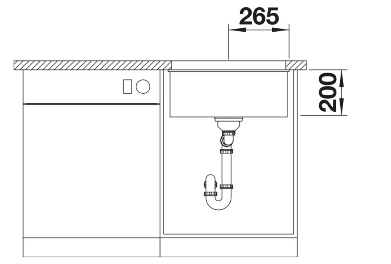 Evier 1 bassin Blanco 527258/** detail 1