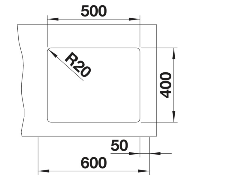 Evier 1 bassin Blanco 527258/** detail 2