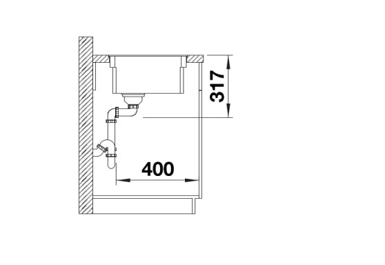 Evier 1 bassin Blanco 527257 detail 3