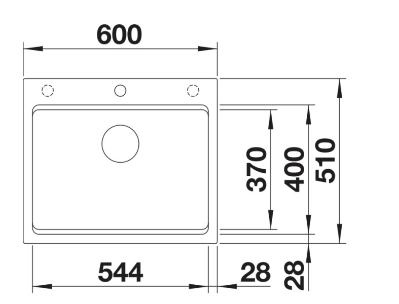 Evier 1 bassin Blanco 527259 detail 1