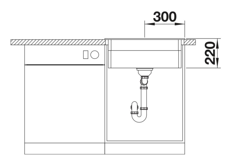 Enkele spoelbak Blanco 527259 detail 3