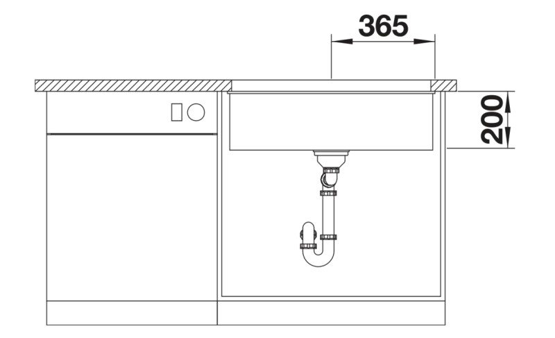 Evier 1 bassin Blanco 527261/** detail 3