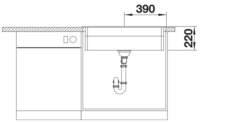 Evier 1 bassin Blanco 527262 detail 3