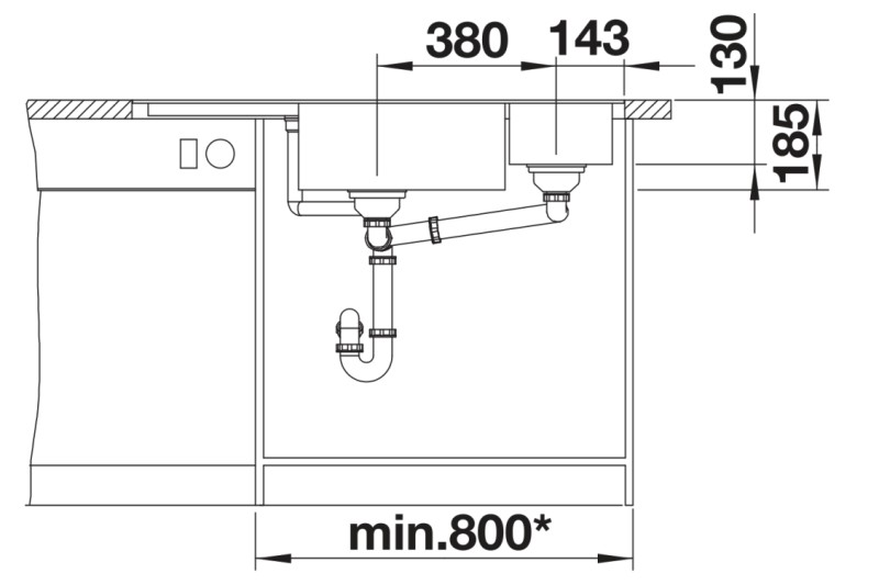 Evier d'angle Blanco 527239 detail 2