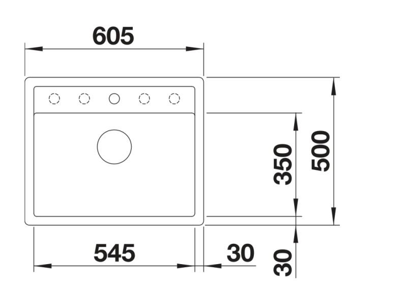 Evier 1 bassin Blanco 527247 detail 1