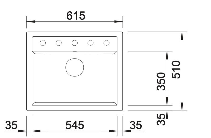 Evier 1 bassin Blanco 527246 detail 1