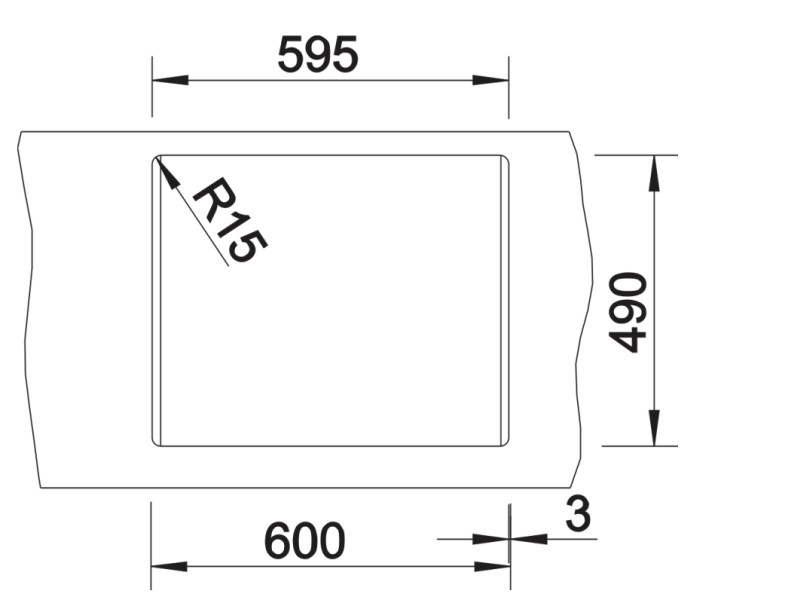 Enkele spoelbak Blanco 527246 detail 2