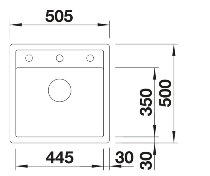 Evier 1 bassin Blanco 527245 detail 1