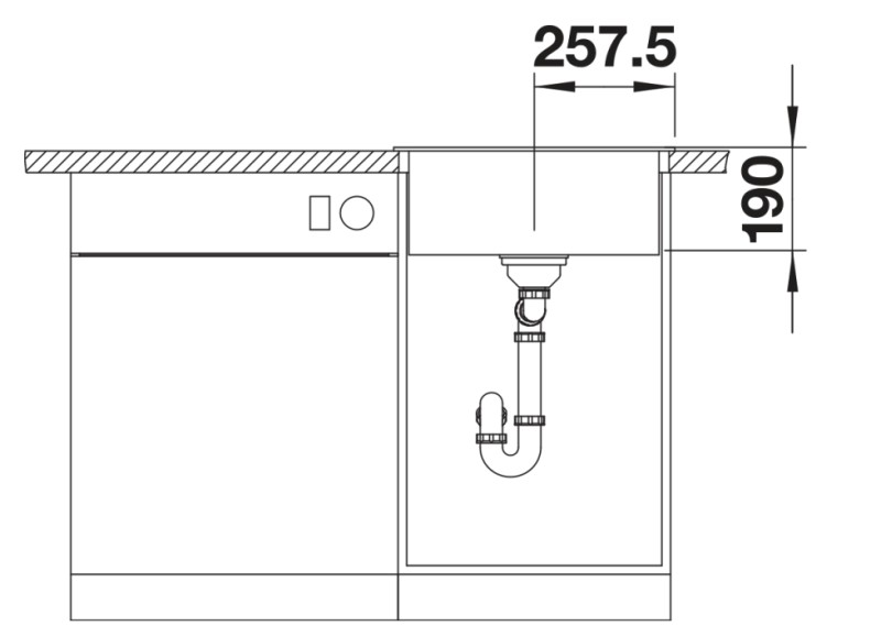 Evier 1 bassin Blanco 527245 detail 2