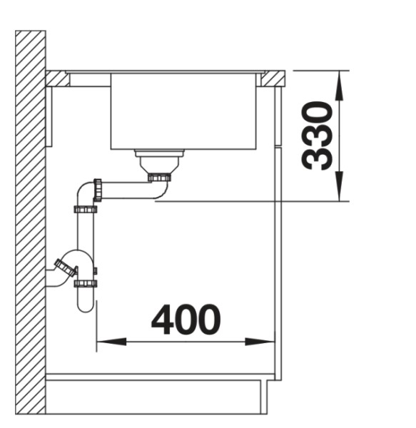 Enkele spoelbak Blanco 527245 detail 3