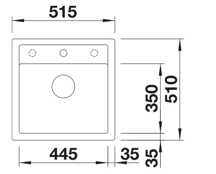 Evier 1 bassin Blanco 527244 detail 1