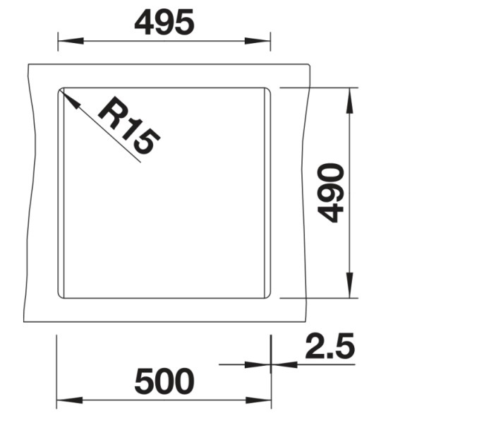 Evier 1 bassin Blanco 527244 detail 2