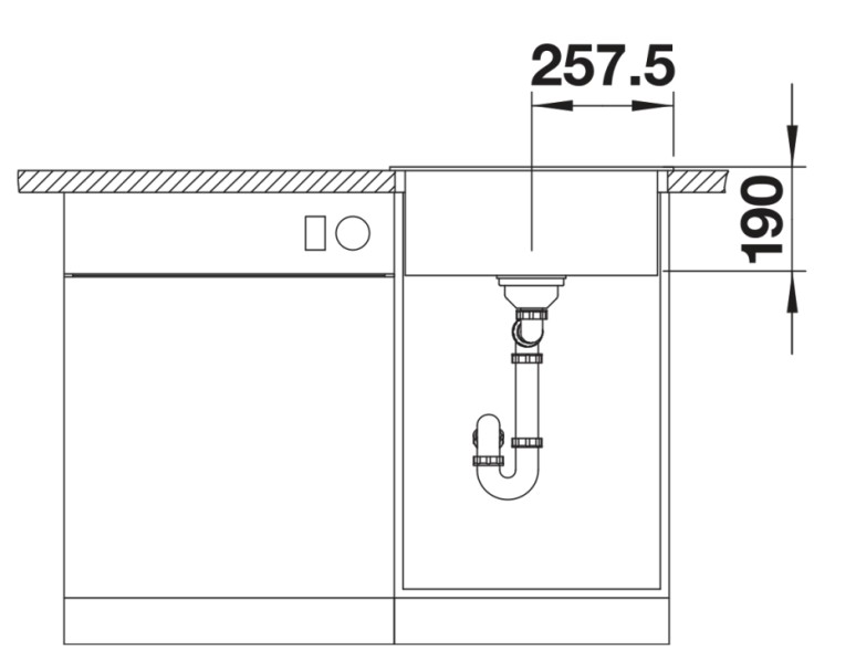 Evier 1 bassin Blanco 527244 detail 3