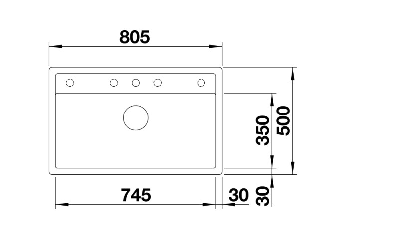 Evier 1 bassin Blanco 527249 detail 1