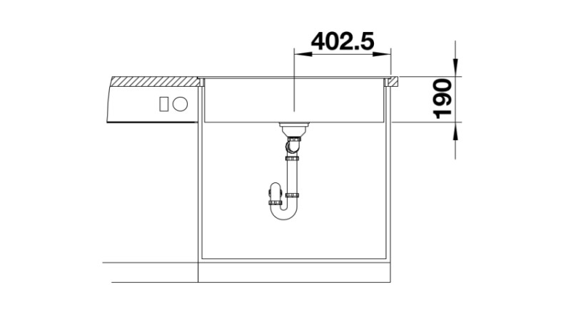 Evier 1 bassin Blanco 527249 detail 2