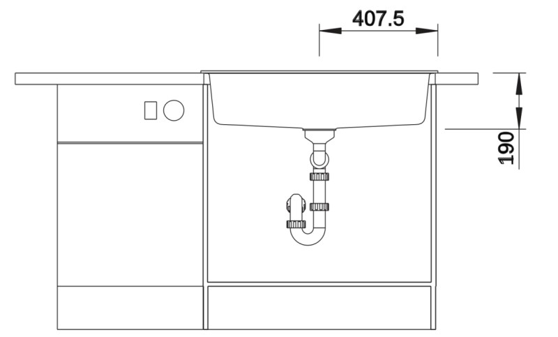 Evier 1 bassin Blanco 527248 detail 3