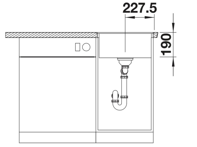 Evier 1 bassin Blanco 527243 detail 2