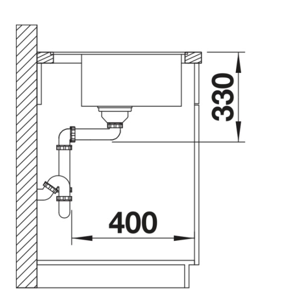 Evier 1 bassin Blanco 527243 detail 3
