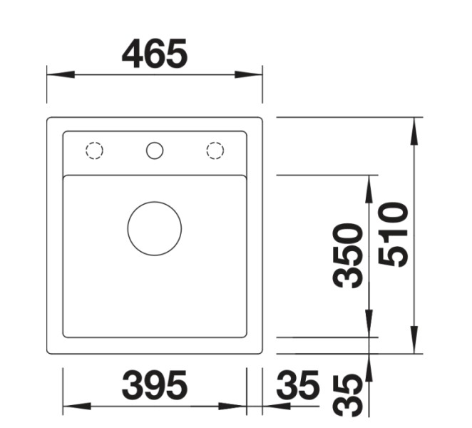 Evier 1 bassin Blanco 527242 detail 1
