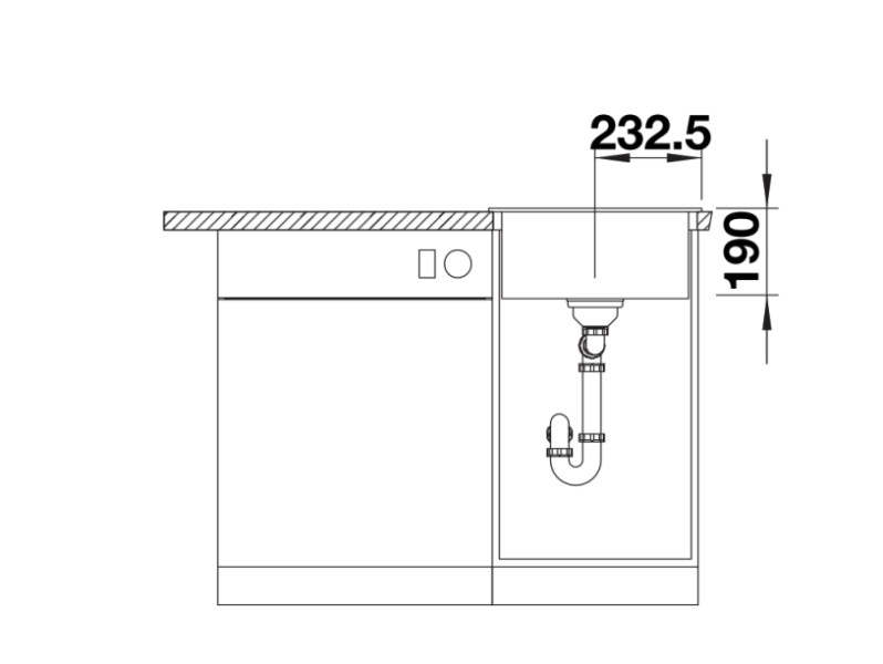 Evier 1 bassin Blanco 527242 detail 3