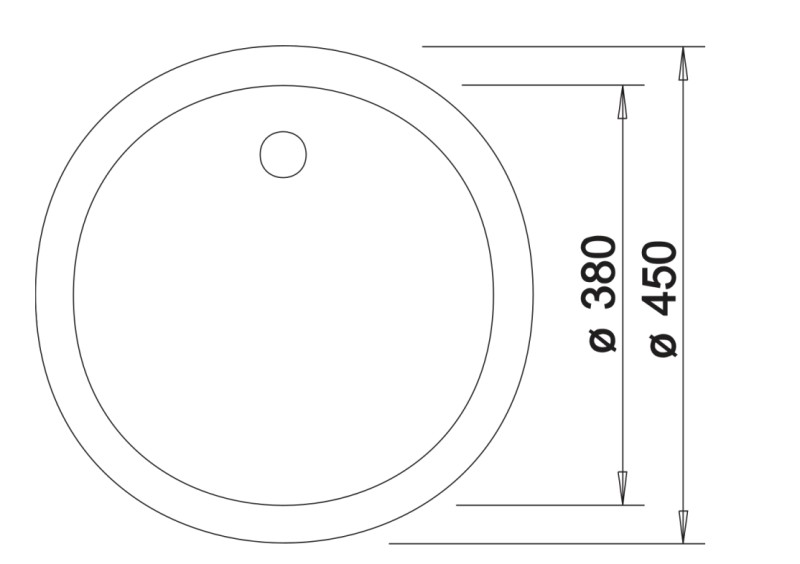 Enkele spoelbak Blanco 527240 detail 1