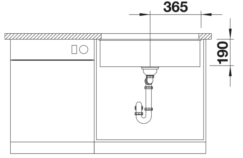 Evier 1 bassin Blanco 527173/** detail 3