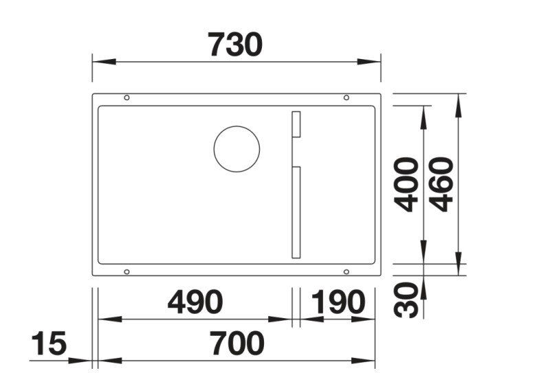 Evier 1 bassin Blanco 527172 detail 1