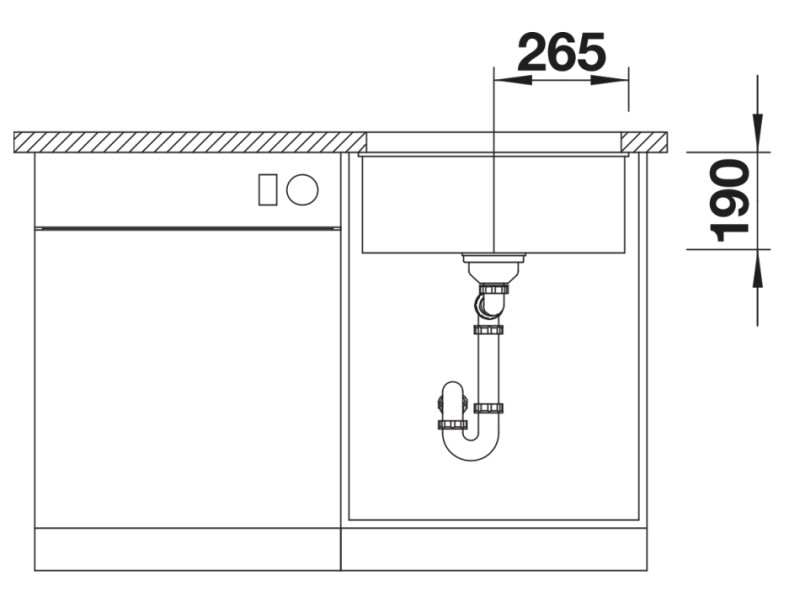 Evier 1 bassin Blanco 527170/** detail 3