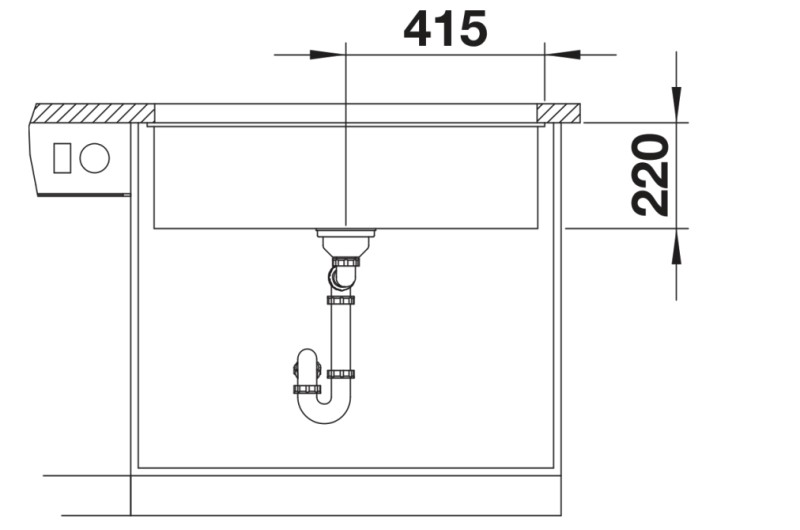 Evier 1 bassin Blanco 527174/** detail 3