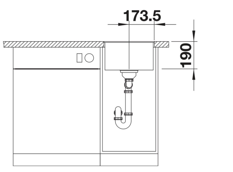 Evier 1 bassin Blanco 527159/** detail 2