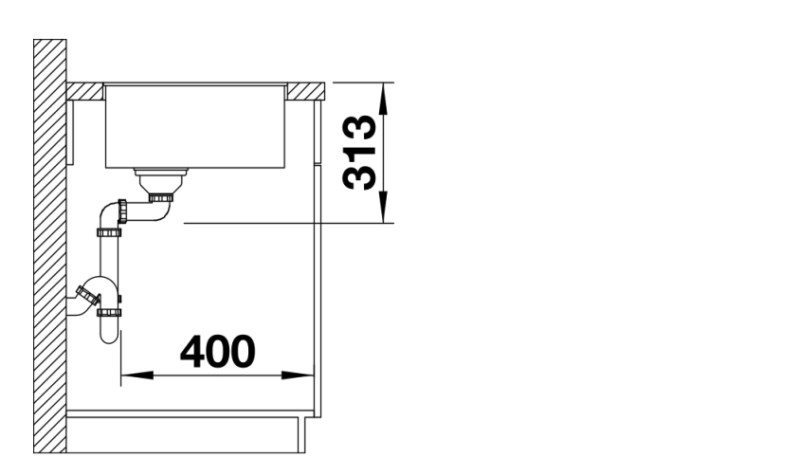 Evier 1 bassin Blanco 527159/** detail 3