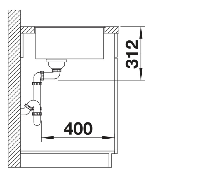 Evier 1 bassin Blanco 527169/** detail 3