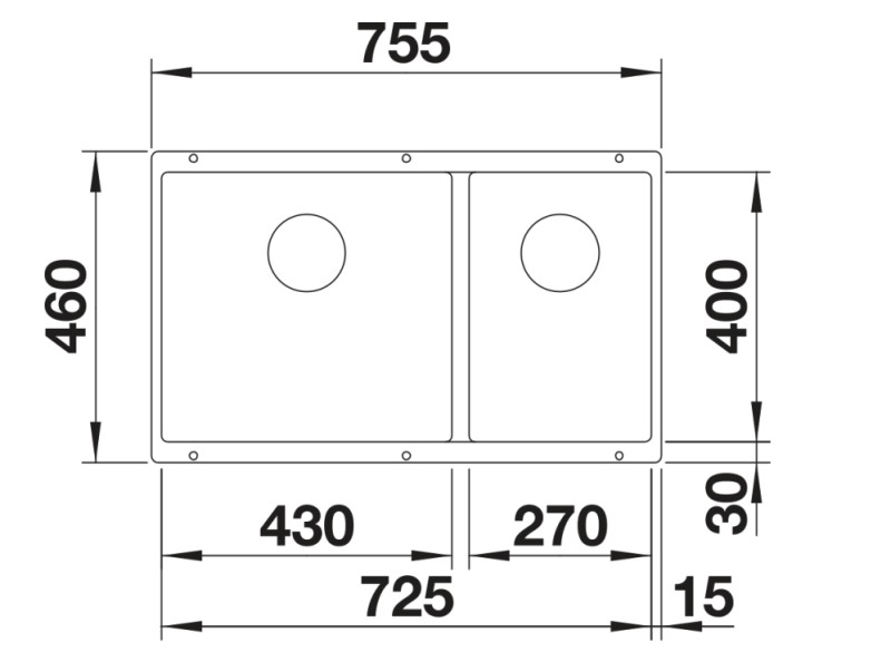 Evier 1 1/2 bassin Blanco 527167 detail 1