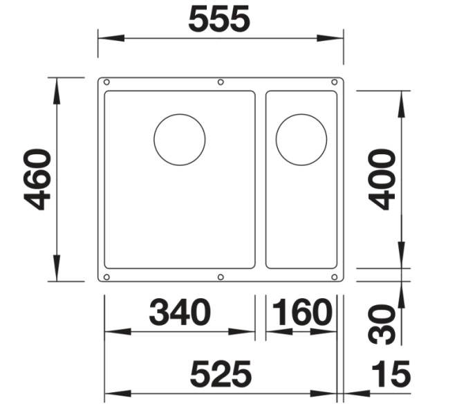 Evier 1 1/2 bassin Blanco 527162/** detail 1